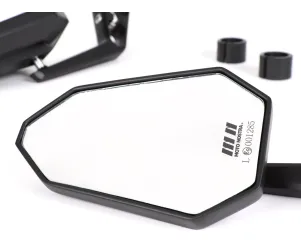 Spiegelset MOTO NOSTRA 1402 Stuuruiteinden Aluminium Mat Zwart Geanodiseerd- E Gemarkeerd