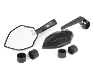 Spiegelset MOTO NOSTRA 1403 Stuuruiteinden Aluminium Mat Zwart Geanodiseerd- E Gemarkeerd