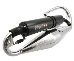 Stage6 uitlaat - Peugeot scooter - Verticaal - Model : Pro replica chroom