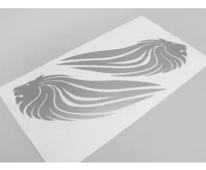 Stickerset Lion Head 154x292mm  Zilver