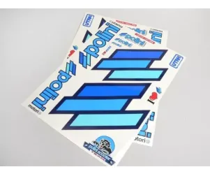 Stickerset Polini Team Polini 2x 297x420mm  Blauw