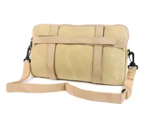 Tas Voor Bagageruimteklep (Incl. Bekerhouder) Moto Nostra Classic Waxed Canvas Geschikt Voor B.V. Vespa Lambretta Gtv Gts Hpe Supertech Touring  Beige