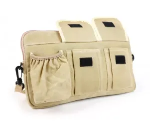 Tas Voor Bagageruimteklep (Incl. Bekerhouder) Moto Nostra Classic Waxed Canvas Geschikt Voor B.V. Vespa Lambretta Gtv Gts Hpe Supertech Touring  Beige