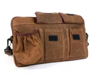 Tas Voor Bagageruimteklep (Incl. Bekerhouder) Moto Nostra Classic Waxed Canvas Geschikt Voor b.v. Vespa Lambretta Gtv Gts Hpe Supertech Touring  Bruin
