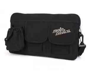 Tas Voor Bagageruimteklep (Incl. Bekerhouder) Moto Nostra Classic Waxed Canvas Geschikt Voor B.V. Vespa Lambretta Gtv Gts Hpe Supertech Touring  Zwart