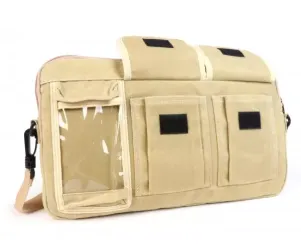 Tas Voor Bagageruimteklep (Incl. Gsm Hoesje (Tot 6,2 Inch Bijv. IPhone 11) Moto Nostra Classic Waxed Canvas Geschikt Voor B.V. Vespa Lambretta Gtv Gts Hpe Supertech Touring  Beige