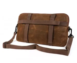 Tas Voor Bagageruimteklep (Incl. Gsm Hoesje (Tot 6,2 Inch Bijv. IPhone 11) Moto Nostra Classic Waxed Canvas Geschikt Voor B.V. Vespa Lambretta Gtv Gts Hpe Supertech Touring  Bruin