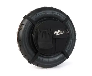 Tas Voor Reservewielhouder (incl. Bekerhoud MOTO NOSTRA Classic 'Waxed Canvas' Geschikt Voor b.v. Vespa, Lambretta Zwart