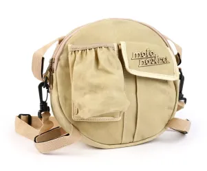 Tas Voor Reservewielhouder (incl. Bekerhouder MOTO NOSTRA Classic Waxed Canvas'- Geschikt Voor b.v. Vespa Lambretta Beige