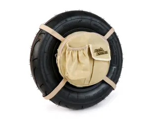 Tas Voor Reservewielhouder (incl. Bekerhouder MOTO NOSTRA Classic Waxed Canvas'- Geschikt Voor b.v. Vespa Lambretta Beige