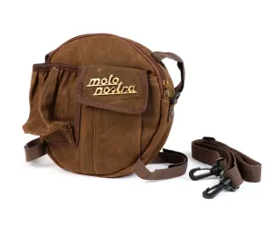 Tas Voor Reservewielhouder incl. Bekerhouder MOTO NOSTRA Classic 'Waxed Canvas' Geschikt Voor b.v. Vespa Lambretta Bruin