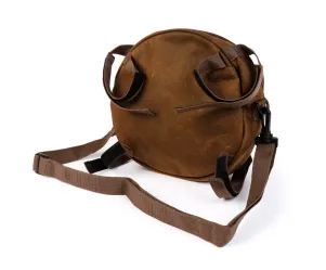 Tas Voor Reservewielhouder incl. Bekerhouder MOTO NOSTRA Classic 'Waxed Canvas' Geschikt Voor b.v. Vespa Lambretta Bruin