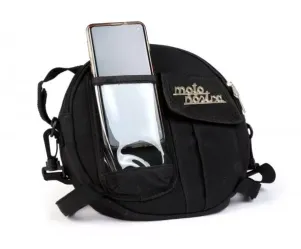 Tas Voor Reservewielhouder (Incl. Gsm-Hoesje (Tot 6,2 Inch, Bijv. IPhone 11) Moto Nostra Classic Waxed Canvas Geschikt Voor B V Vespa Lambretta  Zwart