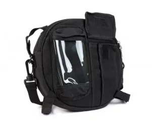Tas Voor Reservewielhouder (Incl. Gsm-Hoesje (Tot 6,2 Inch, Bijv. IPhone 11) Moto Nostra Classic Waxed Canvas Geschikt Voor B V Vespa Lambretta  Zwart