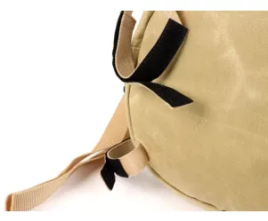 Tas Voor Reservewielhouder incl. GSM Hoesje Tot 6,2 Inch, bijv. iPhone 11)) MOTO NOSTRA Classic 'Waxed Canvas' Geschikt Voor b.v. Vespa, Lambretta Beige