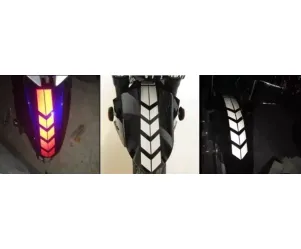 Reflecterende sticker - Pijl groot - Kleur: Zwart