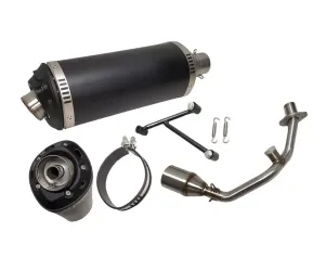 Power 1 EVO uitlaat Vespa Sprint / Piaggio Zip 4T Euro 4 (Zwarte demper)