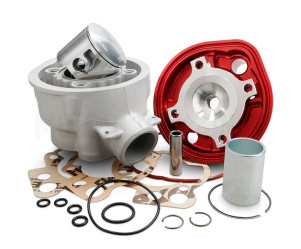 Voca Cilinder Bestia 80cc Minarelli AM6 (50mm) - Rode cilinderkop