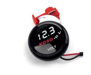 Koso voltmeter LED digitaal Universeel - Wit (Piaggio, Vespa, Peugeot, Kymco, Sym etc.)