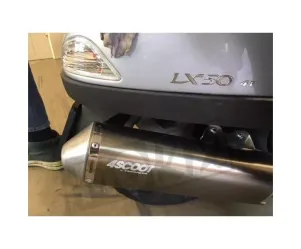 Tecnigas 4Scoot RVS uitlaat Piaggio Zip en Fly 4T 2v