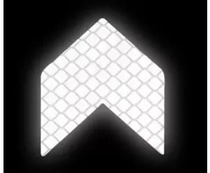 Reflecterende sticker - Pijl - Kleur: wit