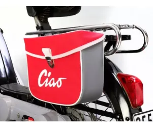 Zadeltas Moto Nostra Ciao Rood Grijs