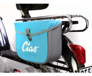 Zadeltas Moto Nostra Ciao Turquoise Grijs