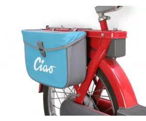 Zadeltas Moto Nostra Ciao Turquoise Grijs