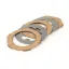 koppelingsfrictieplaten set incl. stalen platen  BGM origineel vespa smallframe v50, v90, ss50, ss90, pv125, et3, pk50, pk80, pk50 s, pk80 s, pk125 s, pk50 xl, pk125 xl, ets, pk50 hp, pk50 ss   3 frictieplaten