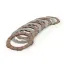 koppelingsfrictieplaten set incl. stalen platen  BGM pro superstrong racing red  lambretta li, lis, sx, tv (serie 2 3), dl, gp   5 frictieplaten