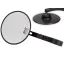 Paar Spiegels MOTO NOSTRA 1409 Aluminium CNC Ø=95mm Rond Stuuruiteinden Mat Zwart