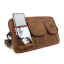 Tas Voor Bagageruimteklep (Incl. Gsm Hoesje (Tot 6,2 Inch Bijv. IPhone 11) Moto Nostra Classic Waxed Canvas Geschikt Voor B.V. Vespa Lambretta Gtv Gts Hpe Supertech Touring  Bruin
