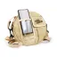 Tas Voor Reservewielhouder incl. GSM Hoesje Tot 6,2 Inch, bijv. iPhone 11)) MOTO NOSTRA Classic 'Waxed Canvas' Geschikt Voor b.v. Vespa, Lambretta Beige